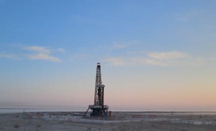 Photo shows China’s first ultra-deep scientific exploration well "Shenditake 1". (Photo/Tarim Oilfield Media Center)