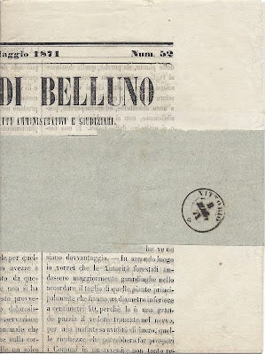 verso of newspaper and wrapper