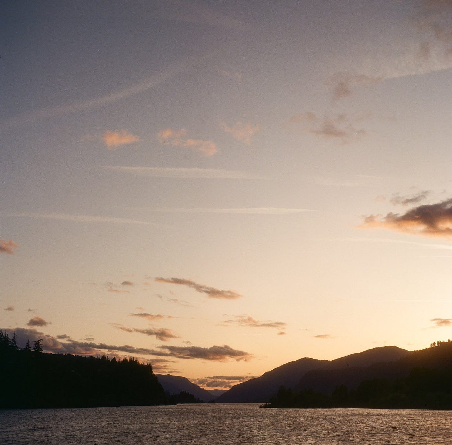 Columbia River Gorge Sunset on Film