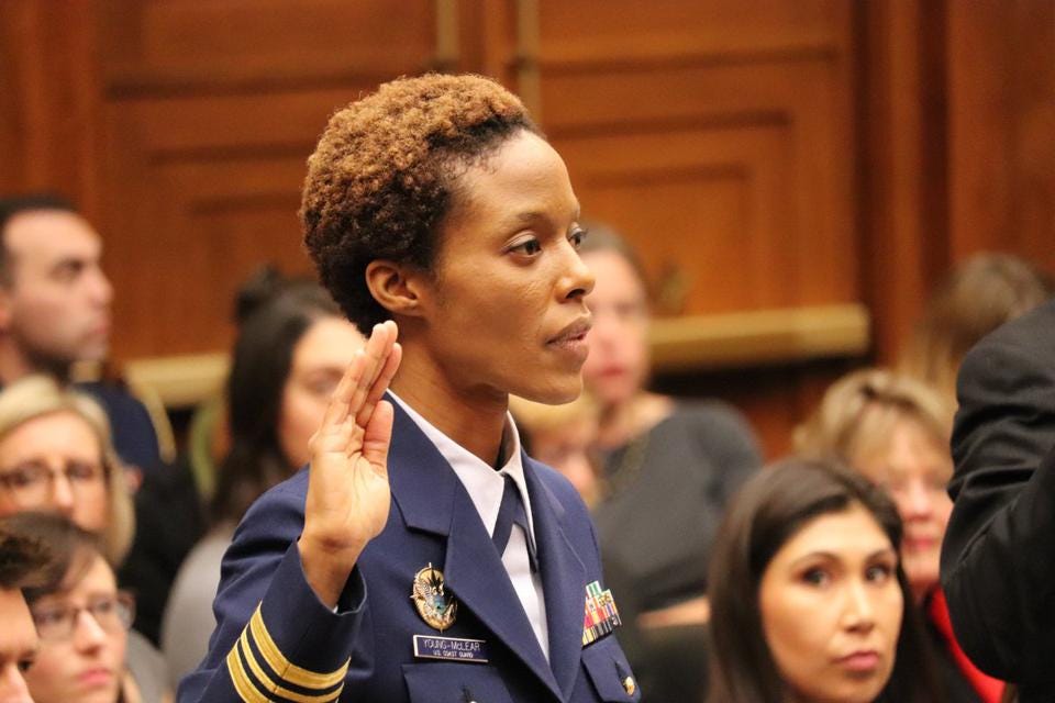 A brave Coast Guard whistle-blower testifies before congress.