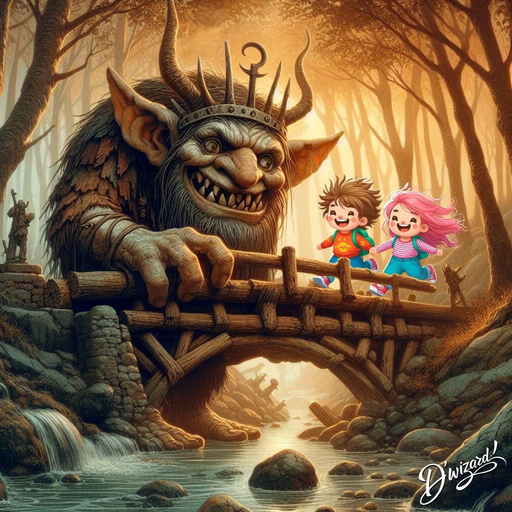 “OH NO! IT’S TRICKSY THE TRICKY TROLL!”, SHOUTED AO AND DAO