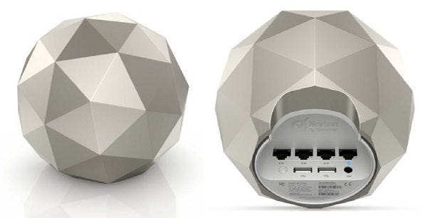 symantec norton core top and bottom views