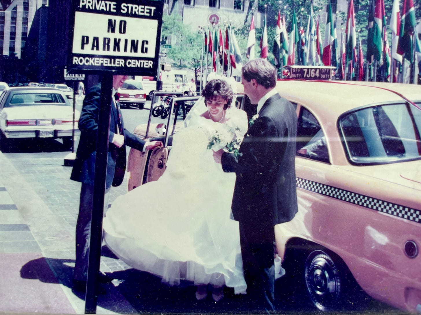 May 23 1992: Wedding day in Manhattan.