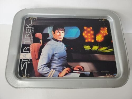 Vintage 1979 Star Trek The Motion Picture TV Tray Paramount Spock-The Enterprise - Picture 1 of 10