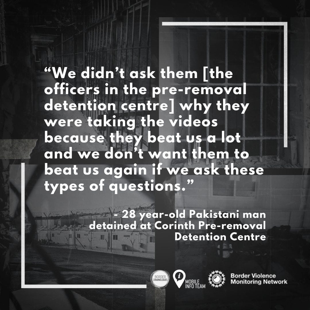 "We didn't ask the detention officers why they were taking the videos because they beat us a lot and we don't want them to beat us again if we ask these types of questions." 28-year old Pakistani refugee.