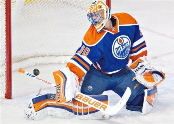 ben scrivens sucks goalee for edmonton oilers 2015 stanley cup playoffs