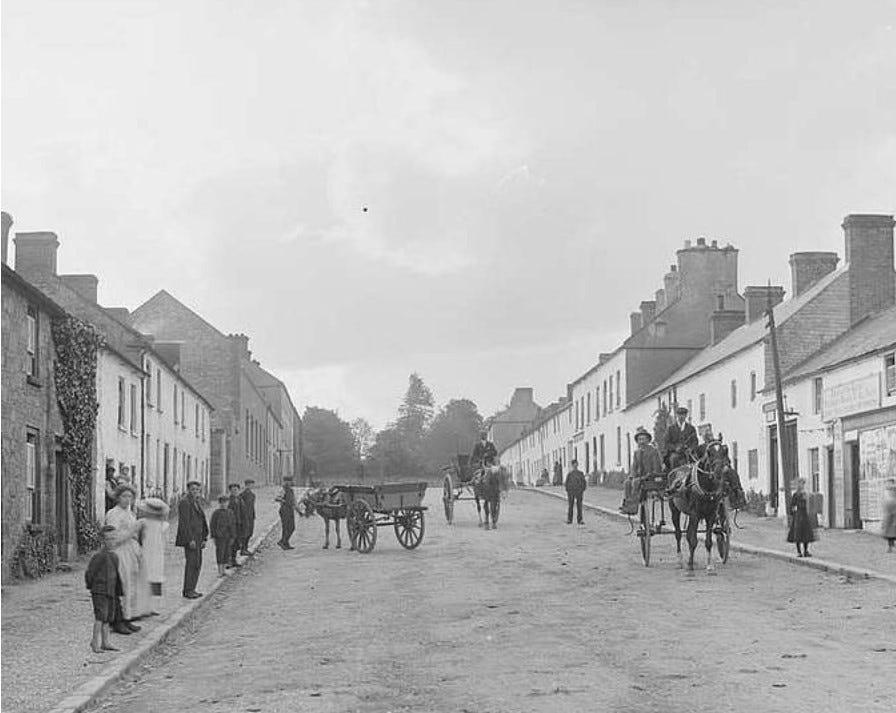 Main Street Donaghmore, County Tyrone,  Photographer: Robert French                                Source: Lawrence Photograph Collection 