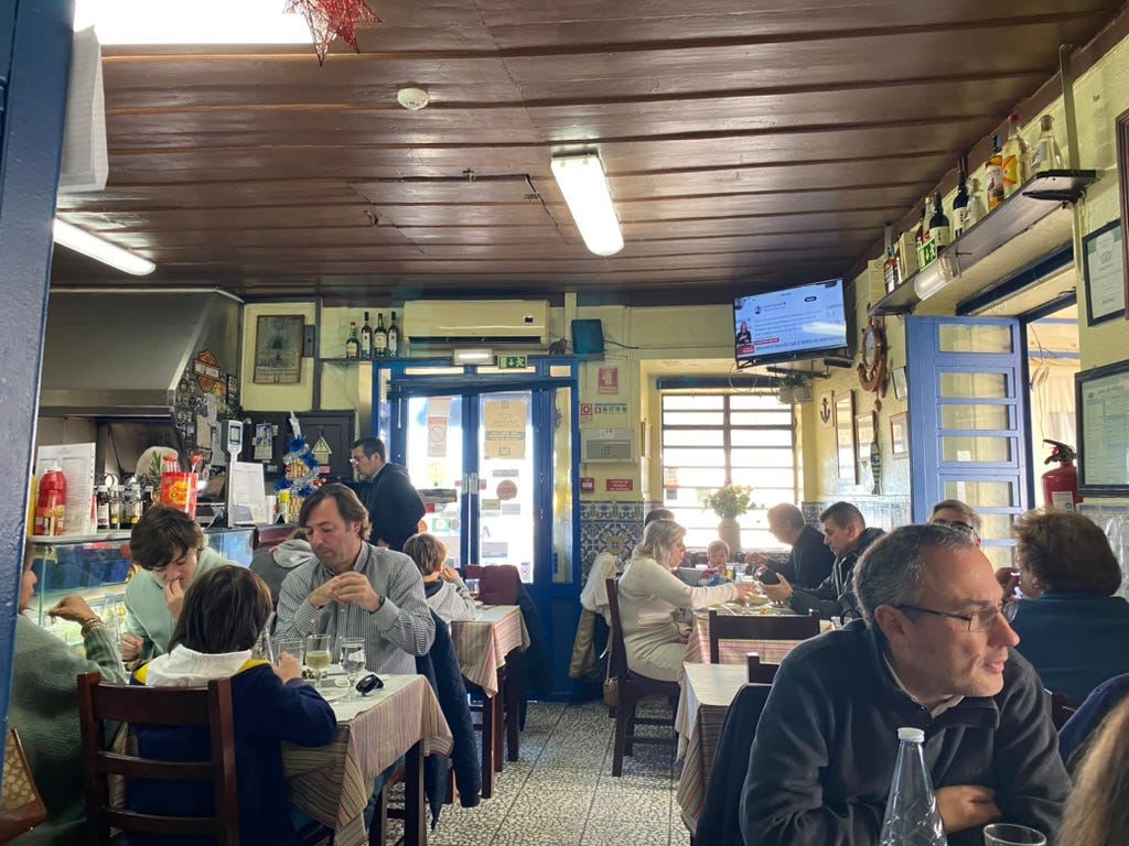 People dining in a restaurant