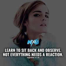 Learn to sit back and observe. Not everything needs a reaction. Tag someone  who should see this 👇