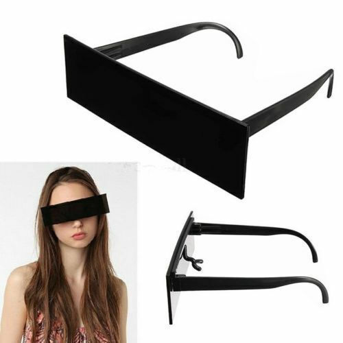 Censorship One-piece Black Bar Internet Sunglasses Costume Xmas Party Cosplay - Picture 1 of 7