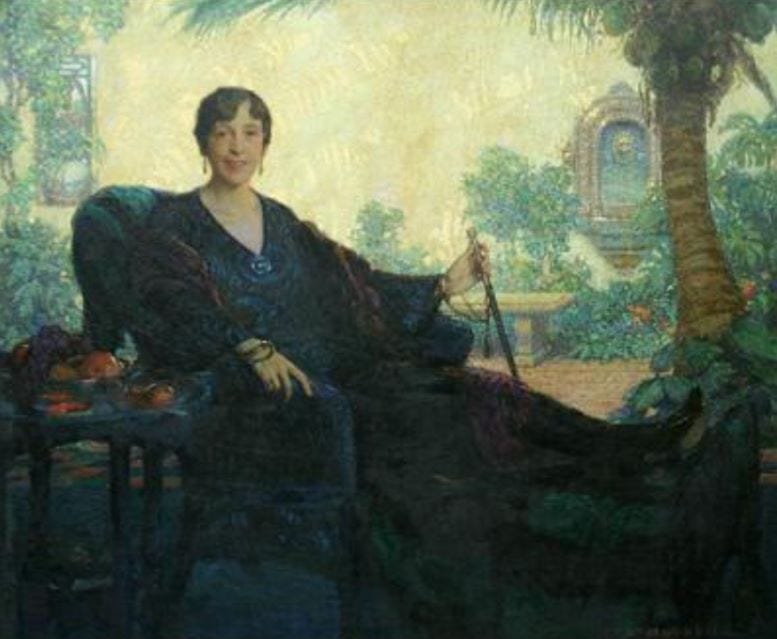 Figure 3: Painting by Henry of Rose Hubbell at Casa Rosita in 1924.