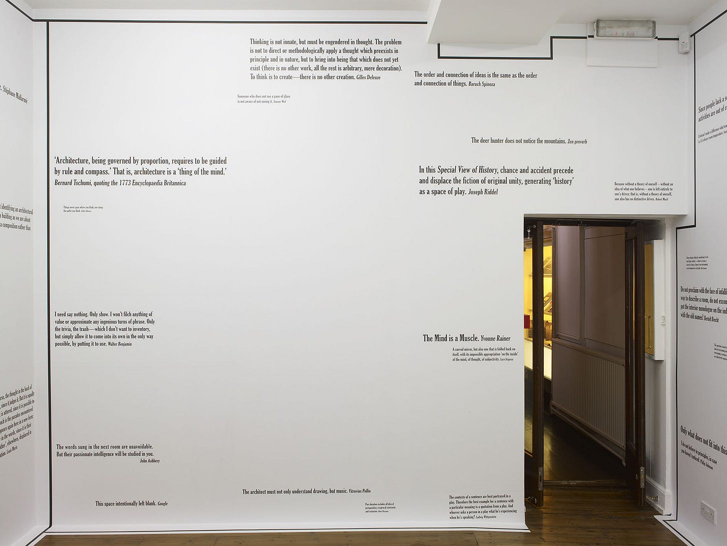 Joseph Kosuth: The Mind’s Image of Itself #3’ a play of architecture and the mind, Sprüth Magers, London, September 10 – October 1, 2011 [© Joseph Kosuth / ARS, New York / DACS, London]