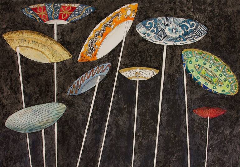 Spinning Plates - Limited Edition of 5 Printmaking by Lara Di Virgilio |  Saatchi Art