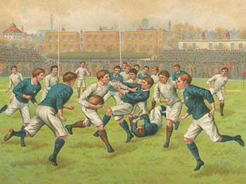 A Football Match. Old Bailey, London. "Boys." by 19th Century British ...