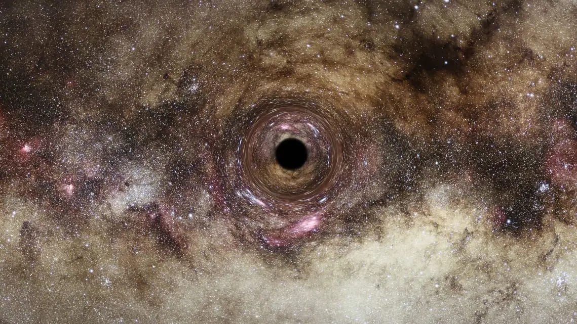 Ilustración del agujero negro