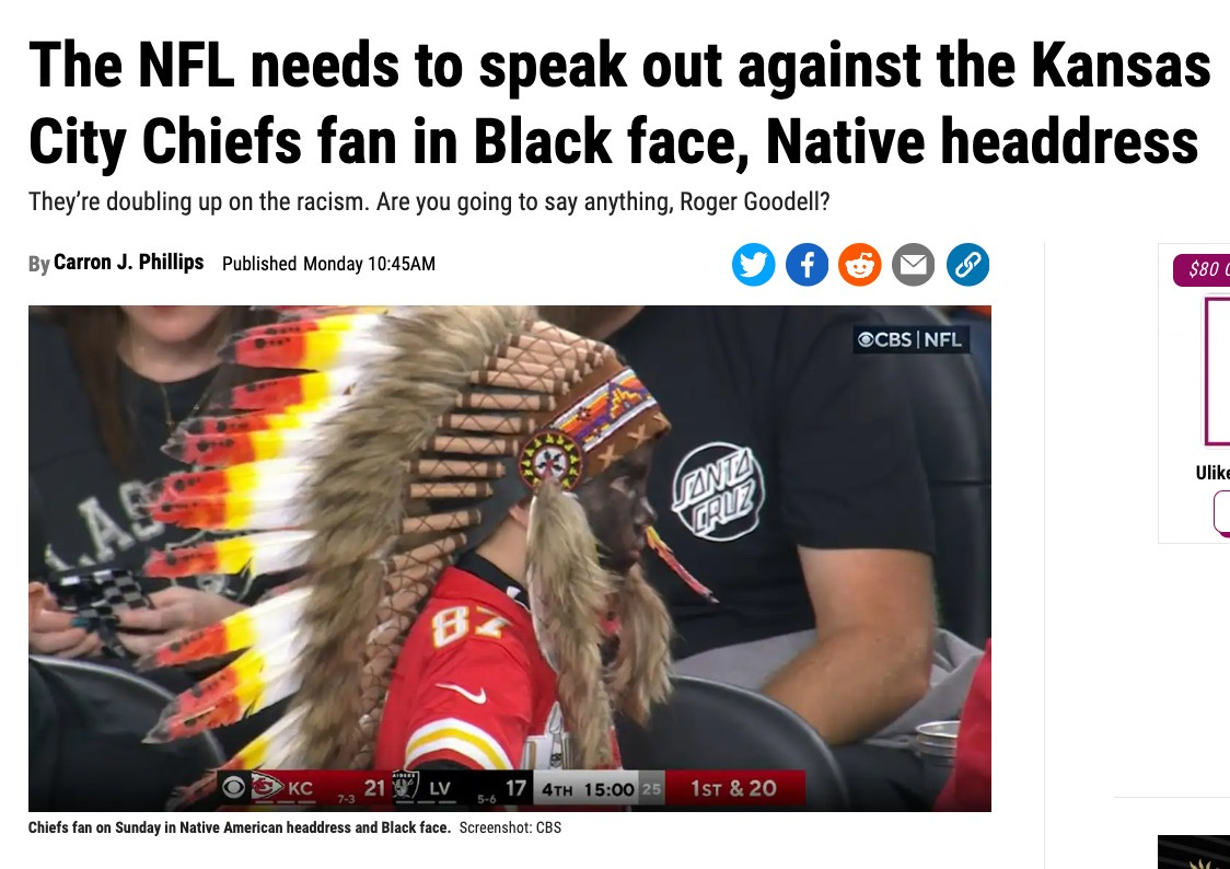 Deadspin tweaks story on 9-year-old Chiefs fan's 'blackface'