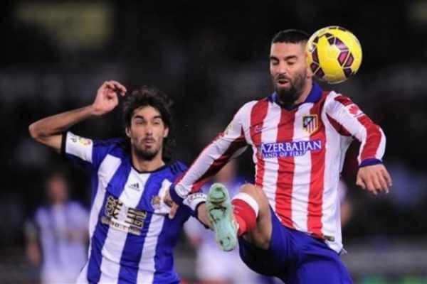 atletico madrid beats real sociedad la liga 2015