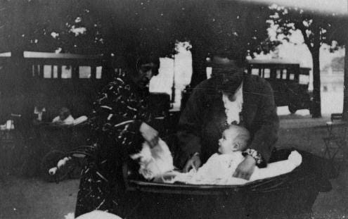 EH6886P Gertrude Stein, Alice B. Toklas, and Jack "Bumby" Hemingway in Paris EH6886P Gertrude Stein, Alice B. Toklas, and Jack "Bumby" Hemingway in Paris