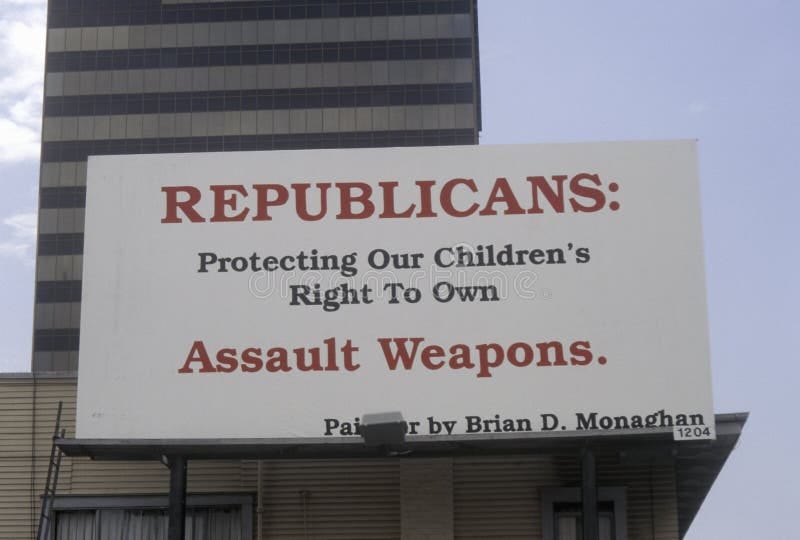 Large Sign for Gun Control Protesting Against Republican Party Editorial Image - Image of ...