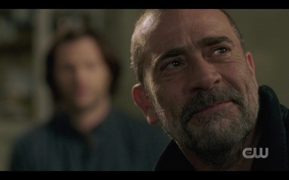 john winchester reacts to seeing mary again tears spn 1413 lebanon