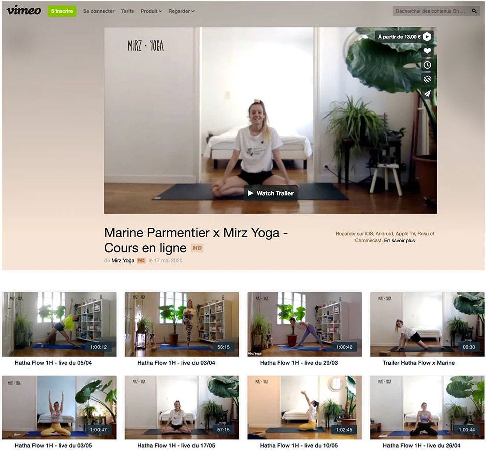 Online Yoga in Paris, France with Marine Parmentier of MIRZ Yoga