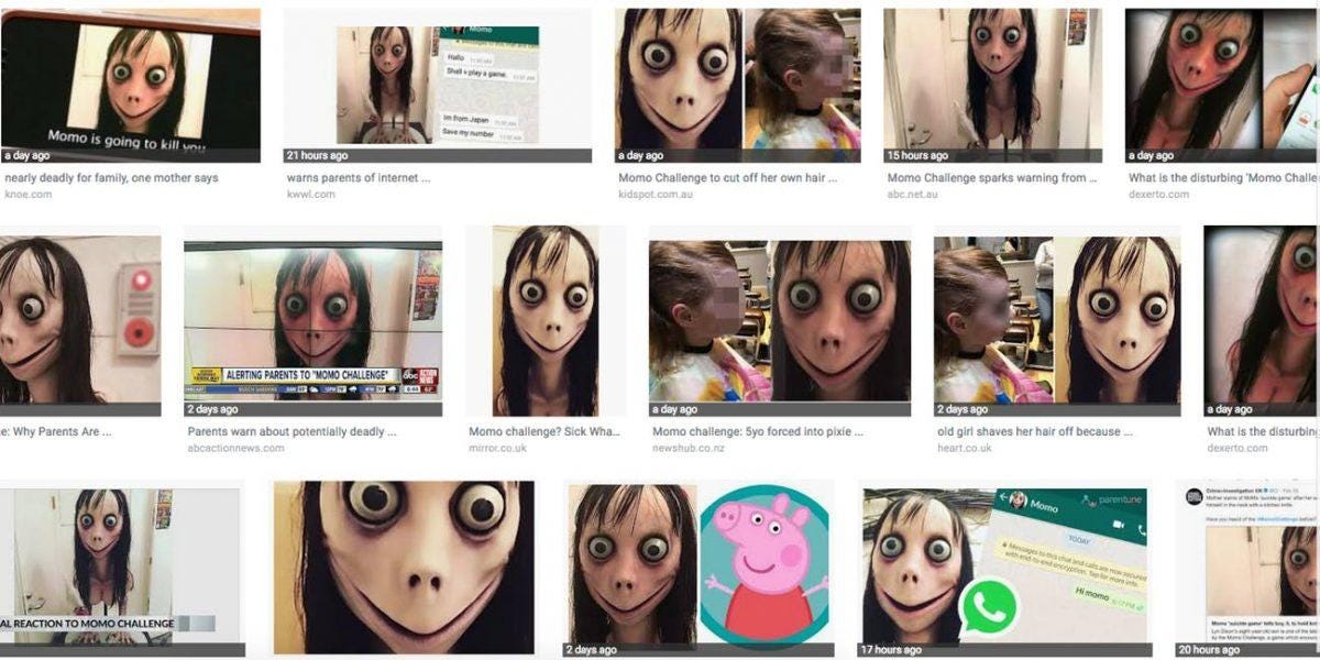 Evolution of an internet hoax aka momo challenge