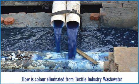 How is colour eliminated from Textile industry wastewater