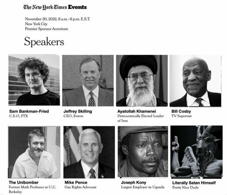 The Times still plans to host SBF at its Dealbook Summit this week because 