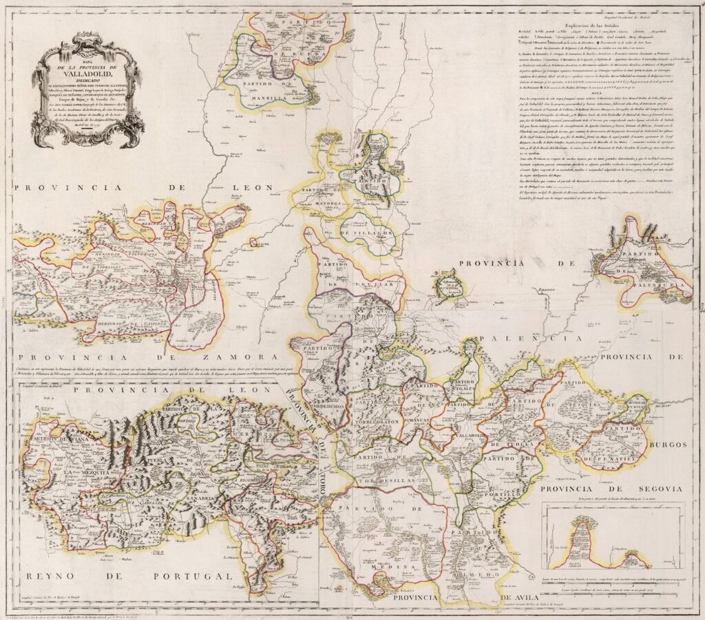 Mapa de la Provincia de Valladolid (1779)