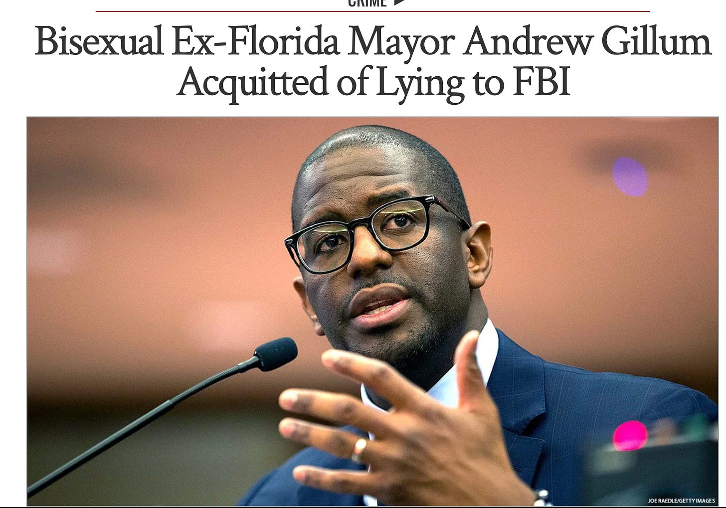 Bisexual Ex-Florida Mayor Andrew Gollum Acquitted of Lying to the FBI