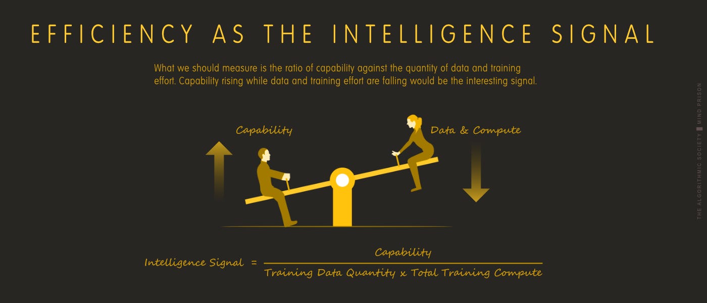 Efficiency as the intelligence signal