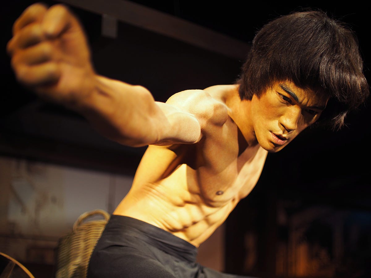 Bruce Lee in full form. 