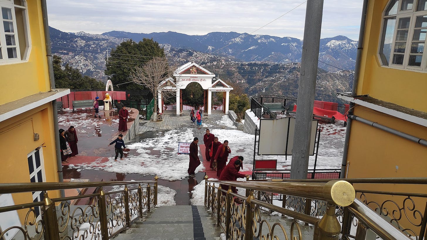 View from inside Tara Devi temple