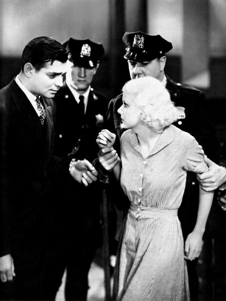 Jean Harlow in Hold Your Man [Sam Wood, 1933]. And thanks to @FrankMalfitano.