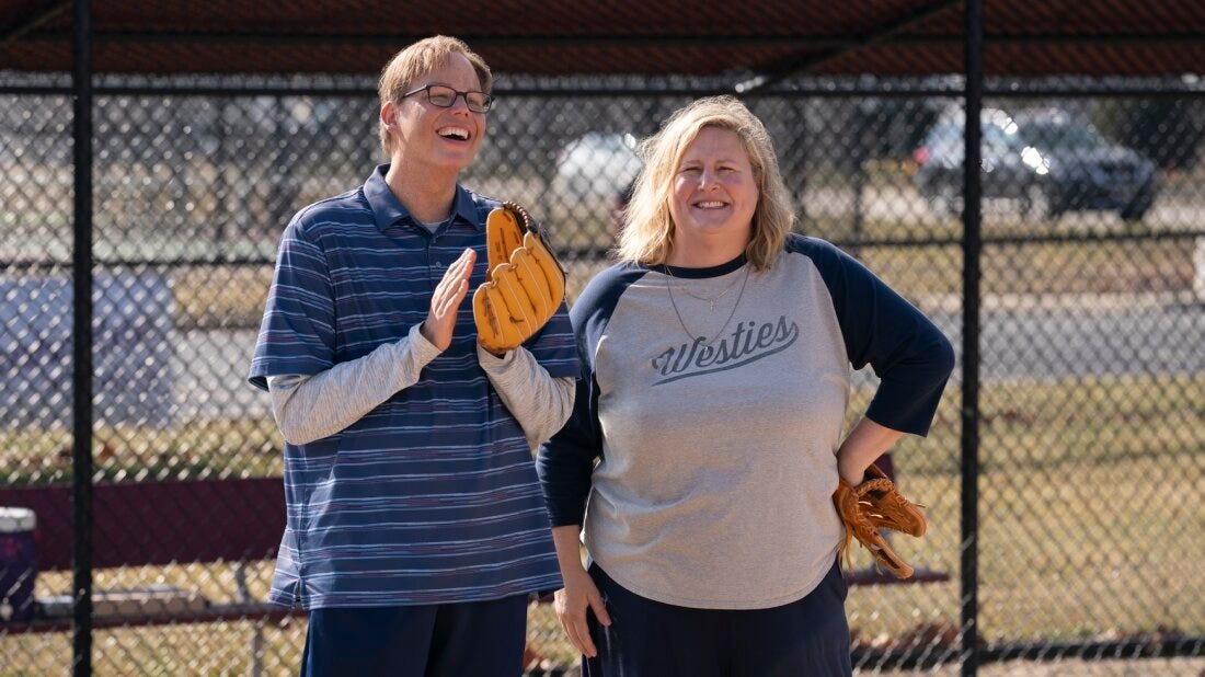 Jeff Hiller and Bridget Everett star in Somebody Somewhere.