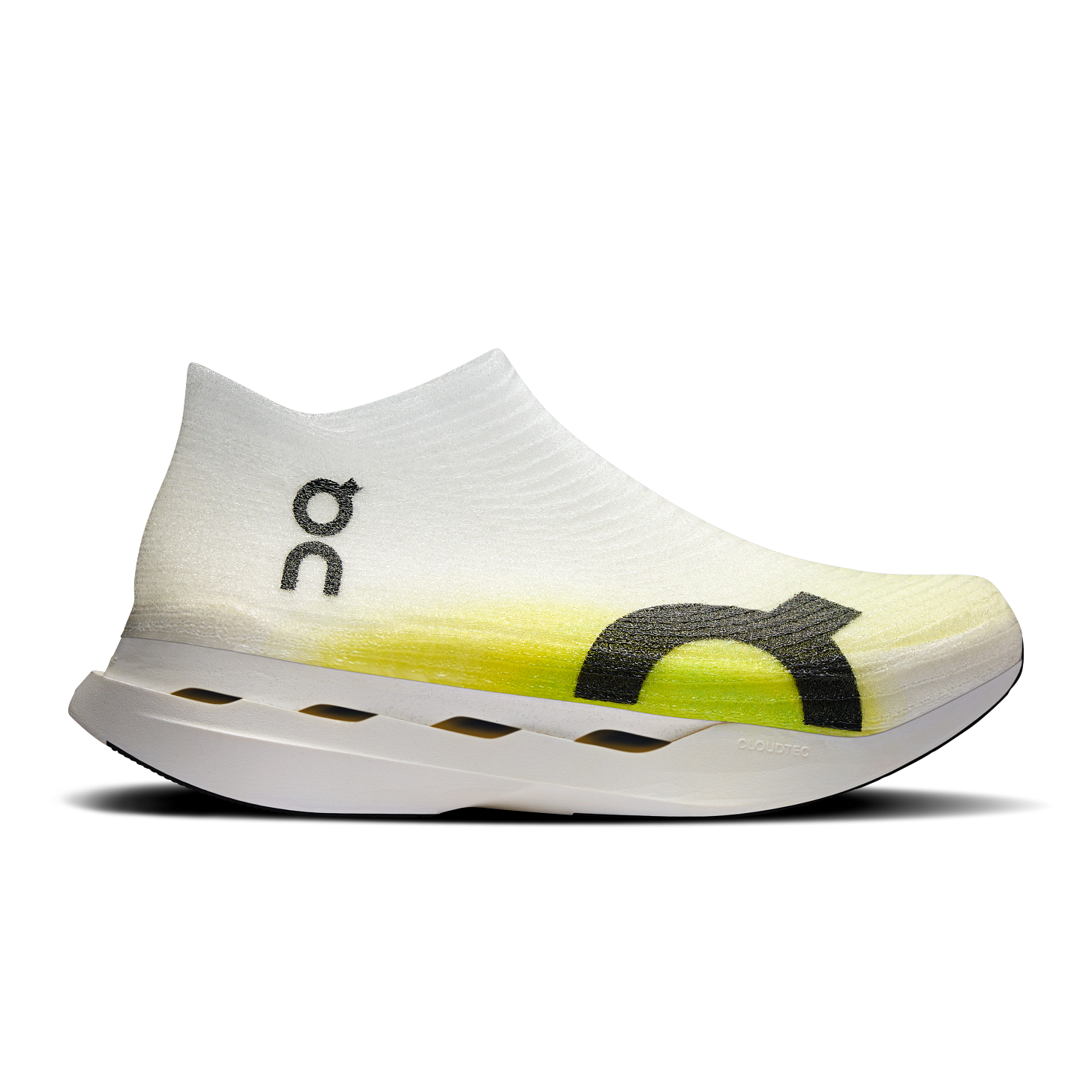On Cloudboom Strike LS White & Lime Unisex Road running Shoes