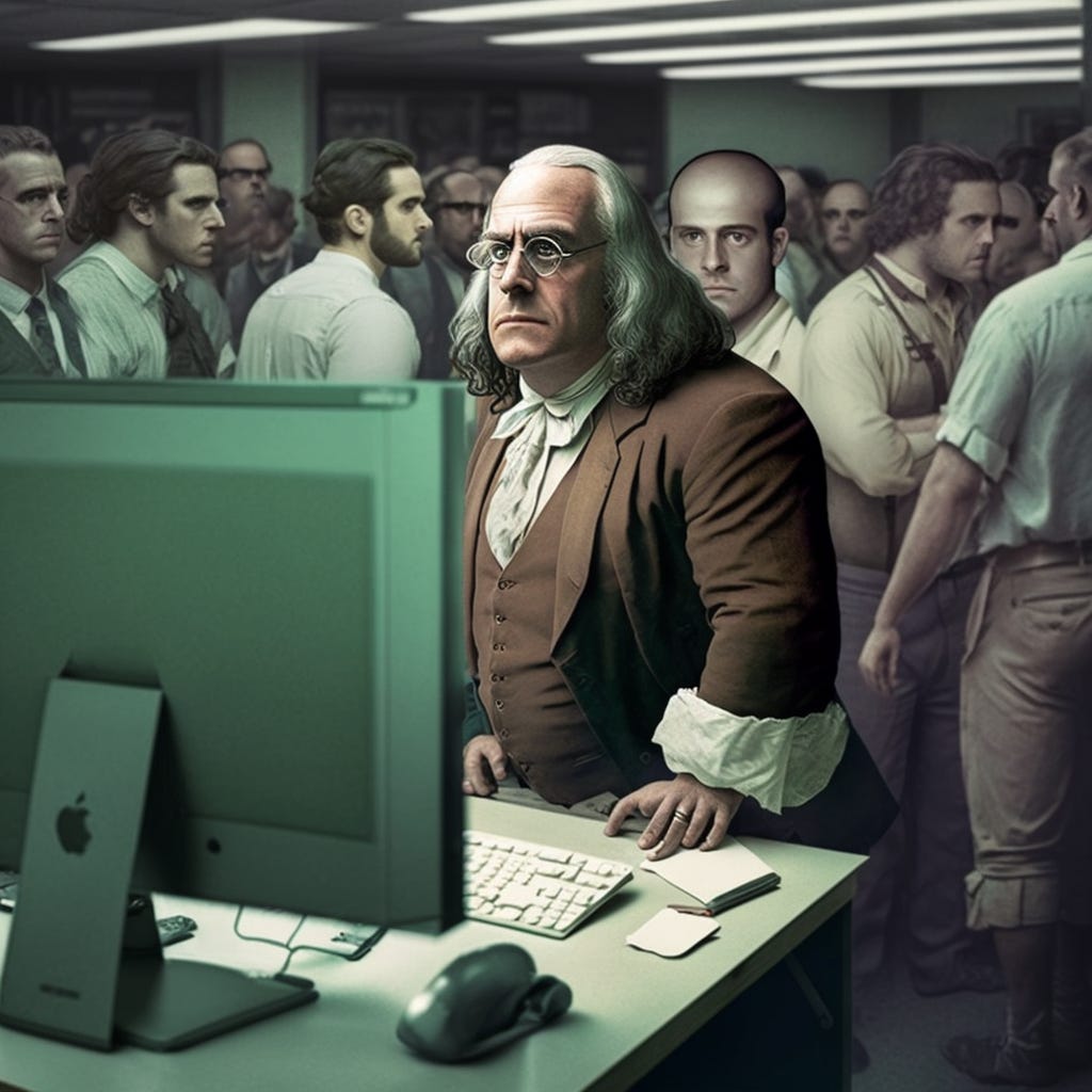 Ben Franklin checking out your backlog. Thanks, AI. 