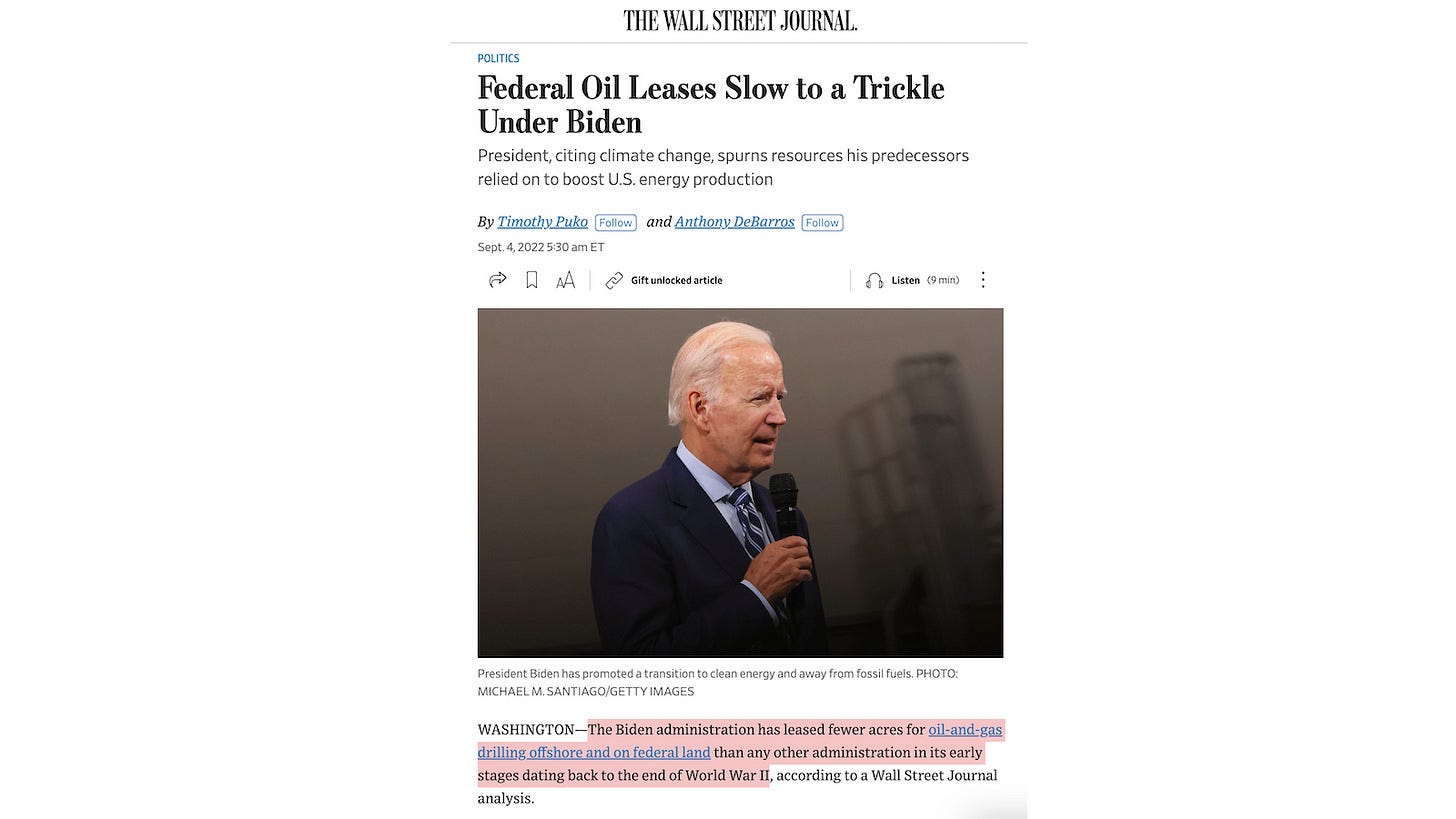 Federal Oil leases slow to a trickle under Biden