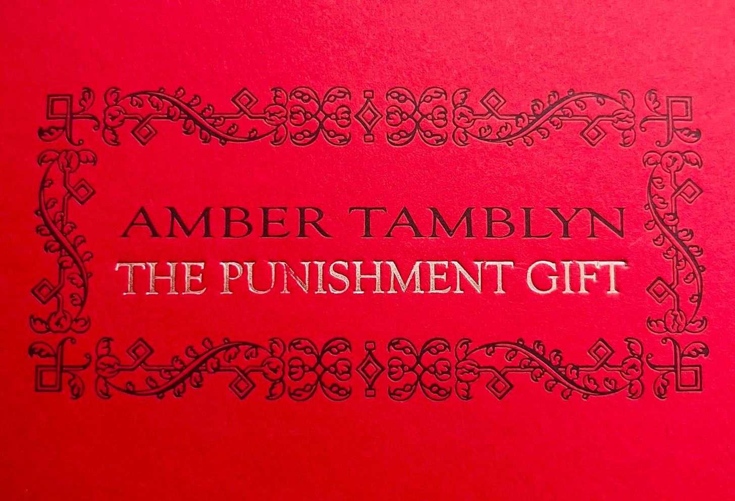 A close up of the front cover for The Punishment Gift by Amber Tamblyn. 