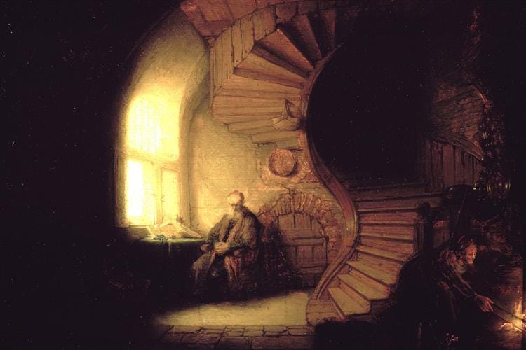 Philosopher in Meditation, 1632 - Rembrandt - WikiArt.org
