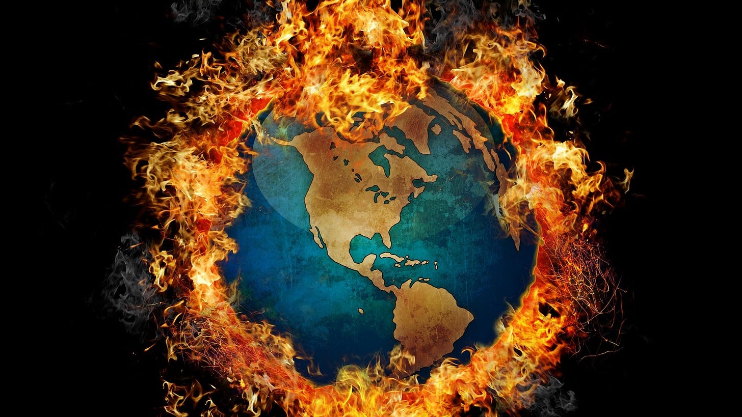 Global Warming - Earth on fire