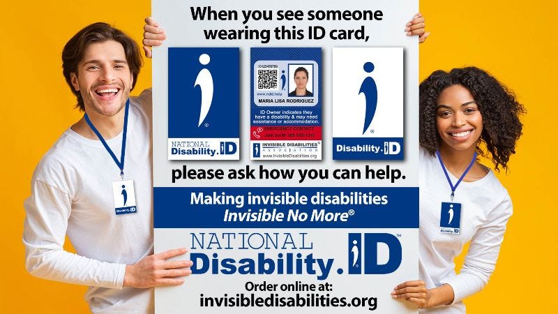 Disability ID Card - National Disability ID - Promo - Invisible Disabilities Association - disability.id