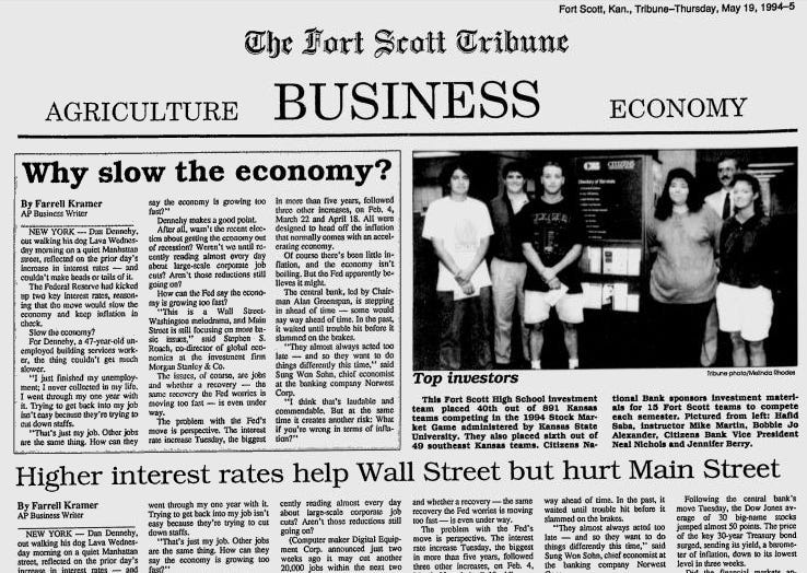 1994 Federal Reserve Tightening Story