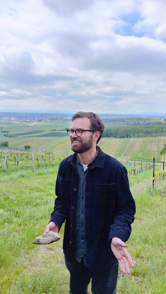 Franz Weninger in the Stein vineyard, Hungary