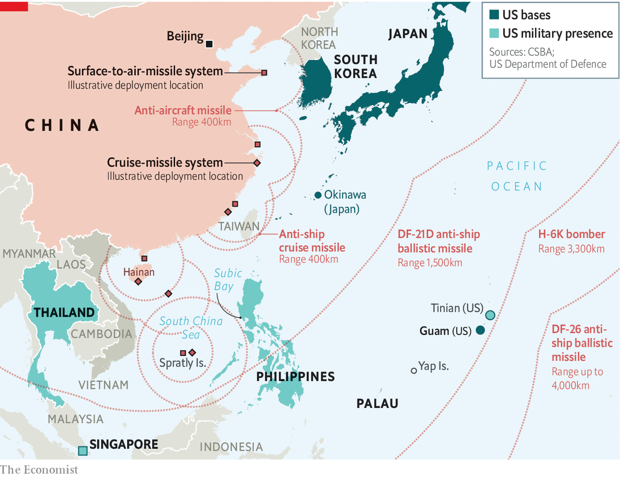 America's top brass responds to the threat of China in the Pacific | The  Economist