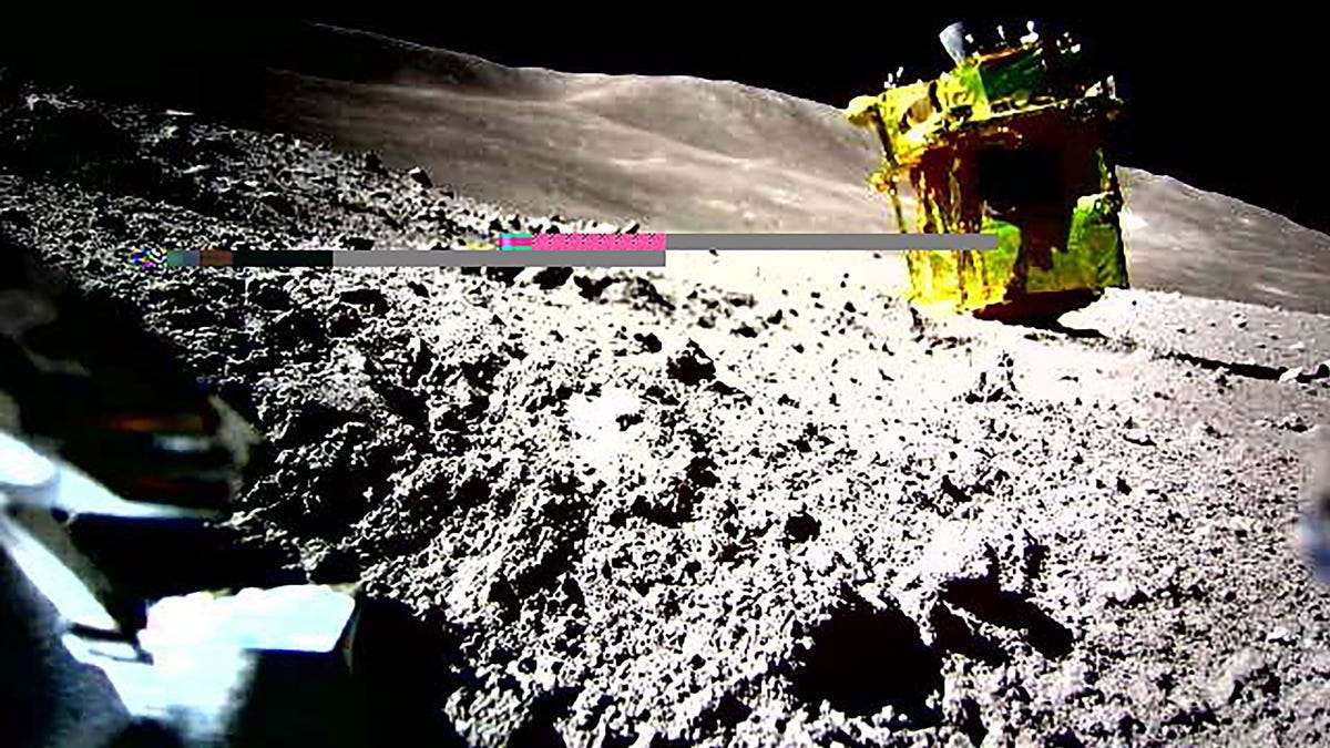 (FILES) This handout photo released on January 25, 2024 from the Japan Aerospace Exploration Agency (JAXA) and credited to JAXA, Takara Tomy, Sony Group Corporation and Doshisha University shows an image of the lunar surface taken and transmitted by LEV-2 "SORA-Q" the transformable lunar surface robot "SORA-Q" (operation verification model), installed on the private company's lunar module for the Smart Lander for Investigating Moon (SLIM) mission,
 after landing on the Moon on January 20. Japan's Moon lander has produced another surprise by waking up after the two-week lunar night, the country's space agency said on February 26, 2024. (Photo by Handout / various sources / AFP) / -----EDITORS NOTE --- RESTRICTED TO EDITORIAL USE - MANDATORY CREDIT "AFP PHOTO / JAXA / Takara Tomy / Sony Group Corporation / Doshisha University" - NO MARKETING - NO ADVERTISING CAMPAIGNS - DISTRIBUTED AS A SERVICE TO CLIENTS (Photo by HANDOUT/JAPAN AEROSPACE EXPLORATION AGENCY (JAXA)/TAKARA TOMY/SONY GROUP/DOSHISHA UNIVERSITY/AFP via Getty Images) ORIG FILE ID: 2031362130