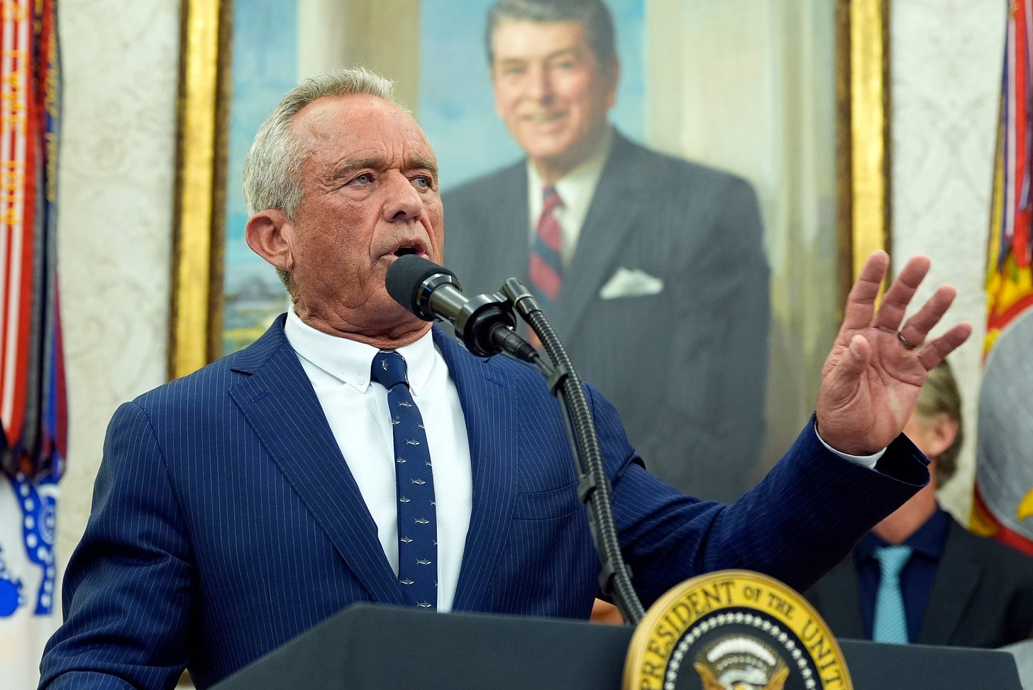 Robert F Kennedy Jr is sworn in as Health and Human Services Secretary at the White House on Thursday 13 February 2025