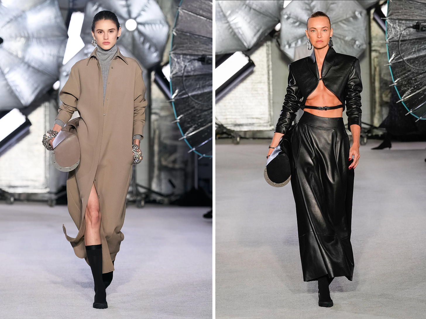 Images of the Brandon Maxwell FW23 Runway show.