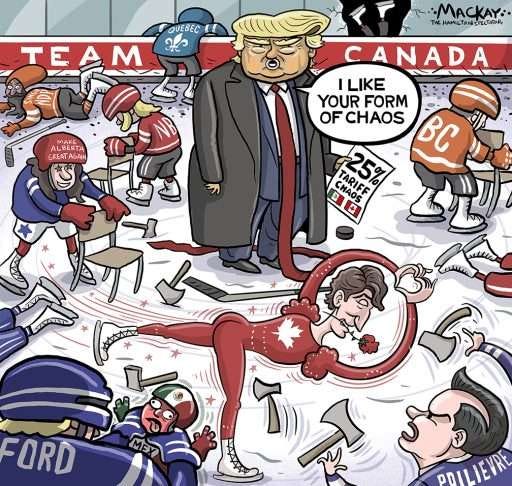 Canada's fragmented political leadership, from a weak federal government to self-serving provincial premiers, leaves the nation vulnerable amid escalating crises such as Trump’s erratic return to power and his punitive tariff threats.