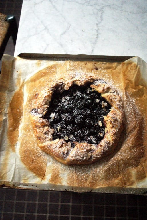 cherry and almond galette